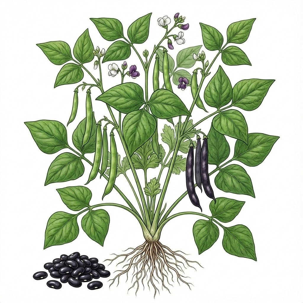 BEAN Seeds, Black Midnight Bush