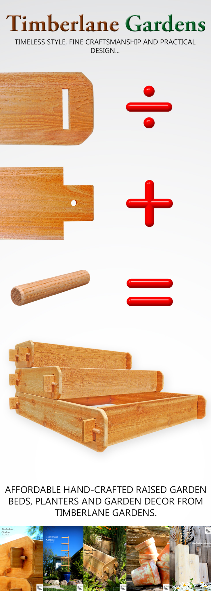 Timberlane Gardens Raised Garden Bed Kit 3 Tiered (1x3 2x3 3x3) Select Cedar Elevated Planter