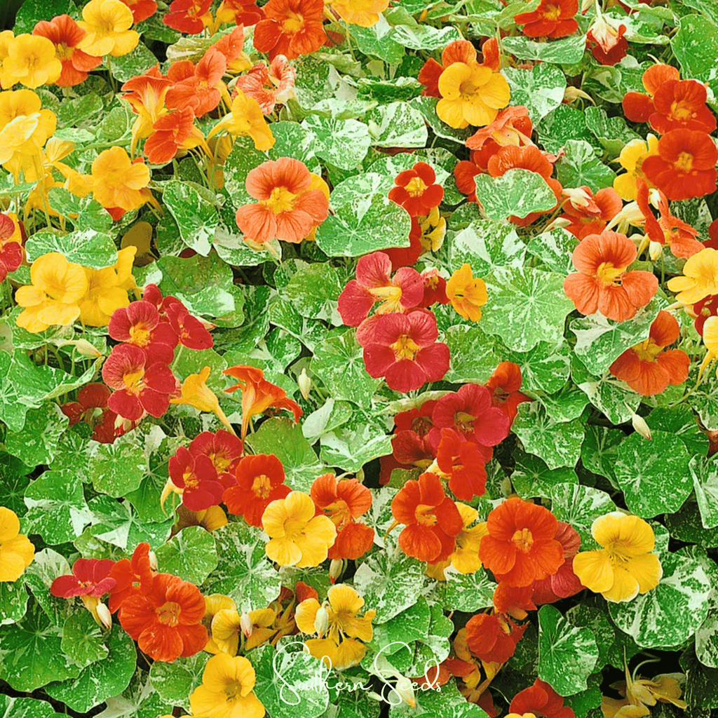 Alaska Mix Nasturtium – 25 Seeds